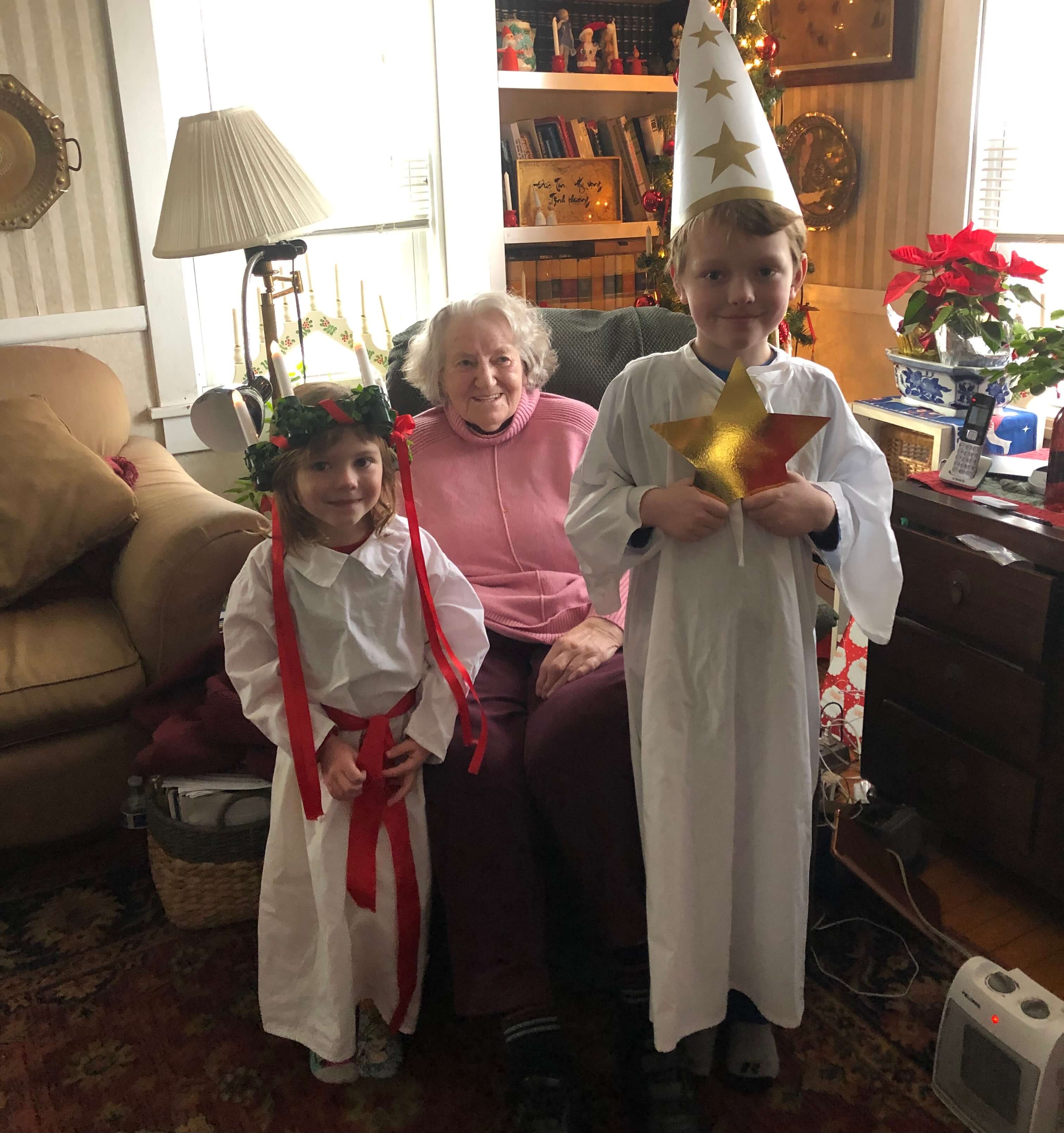 Anne-Marie Hummel and Zoe and Nathan - Santa Lucia 2020